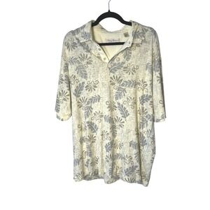 Tommy Bahama Floral Camp Shirt Button Up‎ Short Sleeve Resort Wear Size Large